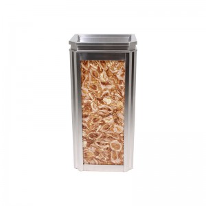 不銹鋼方形座地垃圾桶 頂開口